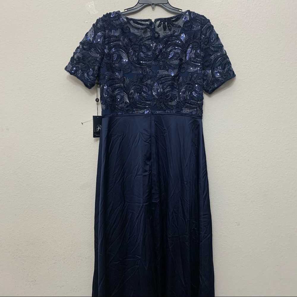 Adrianna Papell High-Low Beaded Soutache Maxi - Picture 10 of 12
